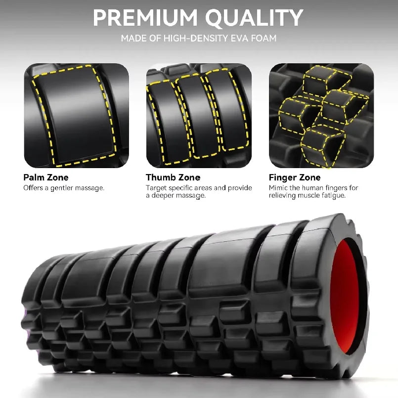 Rodillo de Espuma EVA 30 cm – Foam Roller para Espalda, Piernas y Estiramientos